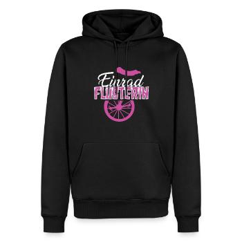 Einrad Flüsterin Einradfahrerin Einradfahren - Männer Premium Bio Hoodie - Schwarz - Vorne - Nico (187cm)