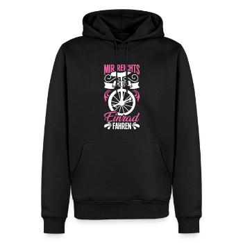 Mir reichts ich gehe Einrad fahren Einradfahren - Männer Premium Bio Hoodie - Schwarz - Vorne - Nico (187cm)