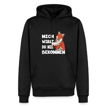 Fuchs gefangen Kartenspiel Doppelkopf - Männer Premium Bio Hoodie - Schwarz - Vorne - Nico (187cm)