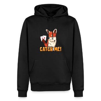 Catch Me Fuchs gefangen Doko Doppelkopf - Männer Premium Bio Hoodie - Schwarz - Vorne - Nico (187cm)
