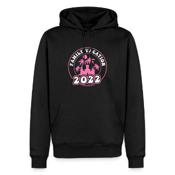 Vacances en famille 2022 - Sweat à capuche Premium bio Homme - noir - Devant - Nico (187cm)