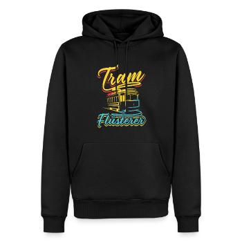 Straßenbahn Straßenbahnfahrer Tram Zug - Männer Premium Bio Hoodie - Schwarz - Vorne - Nico (187cm)