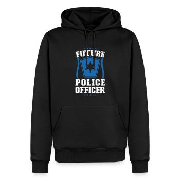 Zukünftiger Polizist - Polizeikostüm - Männer Premium Bio Hoodie - Schwarz - Vorne - Nico (187cm)