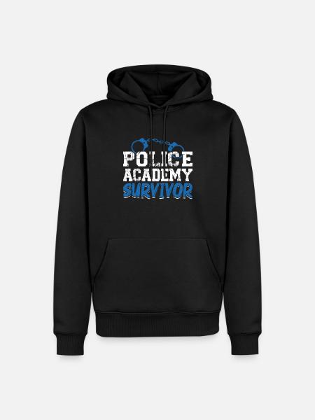 Überlebender Der Polizeiakademie - Polizeischüler - Männer Premium Bio Hoodie - Schwarz