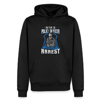 Polizeibeamter Im Ruhestand - Männer Premium Bio Hoodie - Schwarz - Vorne - Nico (187cm)