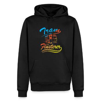 Straßenbahn Straßenbahnfahrer Tram Trambahn - Männer Premium Bio Hoodie - Schwarz - Vorne - Nico (187cm)