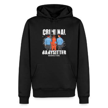 Krimineller Babysitter Alias Justizvollzugsbeamter - Männer Premium Bio Hoodie - Schwarz - Vorne - Nico (187cm)