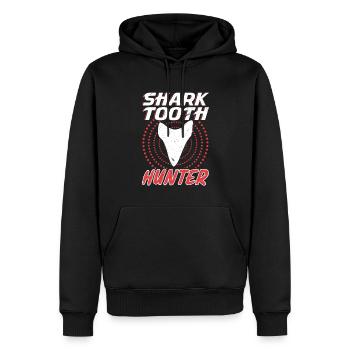 Shark Tooth Hunters - Fossil Hunters - Men’s Premium Organic Hoodie - black - Front - Nico (187cm)