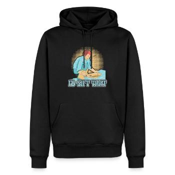 Ich Würde Das Sichten - Gold Panner - Männer Premium Bio Hoodie - Schwarz - Vorne - Nico (187cm)