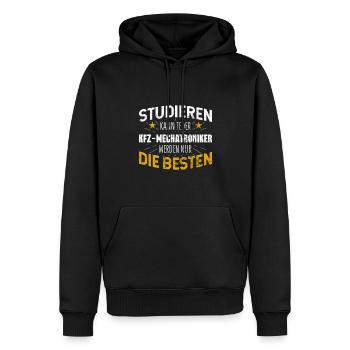Kfz Mechatroniker - Männer Premium Bio Hoodie - Schwarz - Vorne - Nico (187cm)