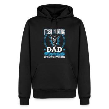 Fossil Hunting Dad - Fossil Hunter - Men’s Premium Organic Hoodie - black - Front - Nico (187cm)