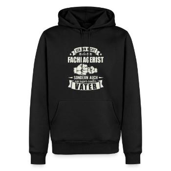 Fachlagerist - Männer Premium Bio Hoodie - Schwarz - Vorne - Nico (187cm)