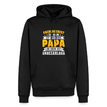 Fachlagerist - Männer Premium Bio Hoodie - Schwarz - Vorne - Nico (187cm)
