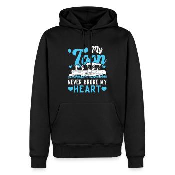 Mein Toon Hat Mir Nie Das Herz Gebrochen - Ponton - Männer Premium Bio Hoodie - Schwarz - Vorne - Nico (187cm)