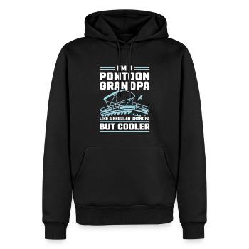 Je suis un grand-père ponton - Pontoon Boat Pontooning - Sweat à capuche Premium bio Homme - noir - Devant - Nico (187cm)