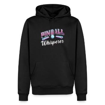 Pinball Whisperer - Men’s Premium Organic Hoodie - black - Front - Nico (187cm)