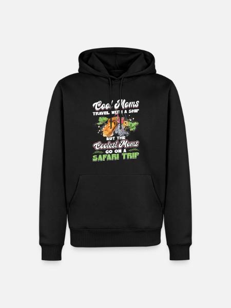 Safari Maman - Safari en famille - Sweat à capuche Premium bio Homme - noir