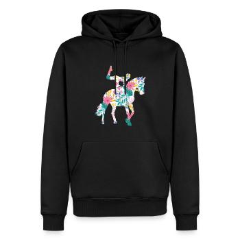 Voûte Volti Voûte Chevaux Chevaux Filles - Sweat à capuche Premium bio Homme - noir - Devant - Nico (187cm)