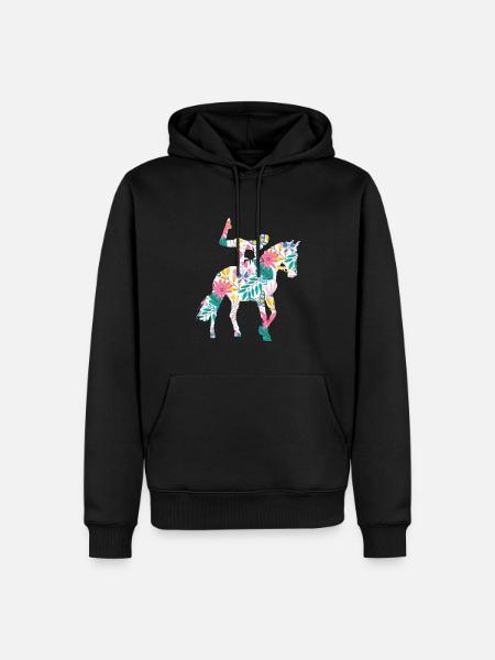 Voûte Volti Voûte Chevaux Chevaux Filles - Sweat à capuche Premium bio Homme - noir