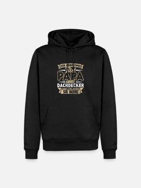 Dachdecker - Männer Premium Bio Hoodie - Schwarz