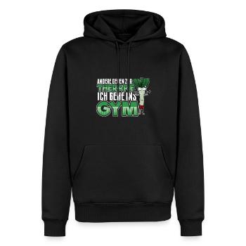 Lauch Kostüm Bodybuilding Satire Gym Jga - Männer Premium Bio Hoodie - Schwarz - Vorne - Nico (187cm)