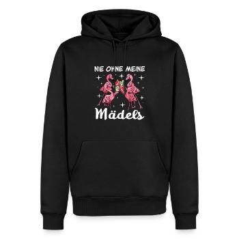 Flamingo Junggesellenabschied Frauen jga Saufen - Männer Premium Bio Hoodie - Schwarz - Vorne - Nico (187cm)