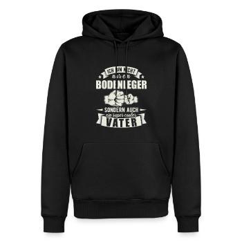 Bodenleger - Männer Premium Bio Hoodie - Schwarz - Vorne - Nico (187cm)
