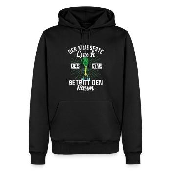 Lauch Kostüm Bodybuilding Satire Gym Jga - Männer Premium Bio Hoodie - Schwarz - Vorne - Nico (187cm)