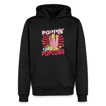 Poppin Für Popcorn - Männer Premium Bio Hoodie - Schwarz - Vorne - Nico (187cm)