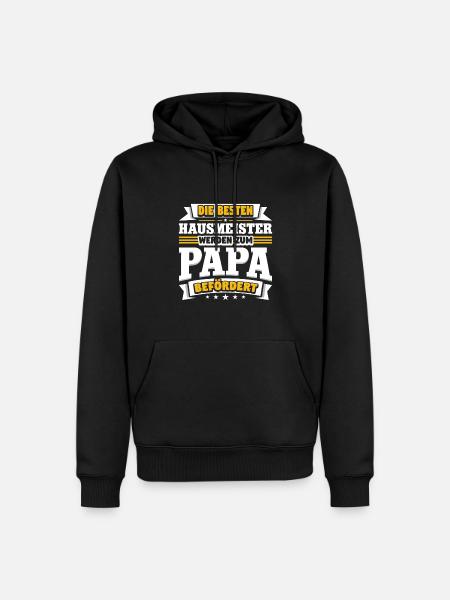 Hausmeister - Männer Premium Bio Hoodie - Schwarz