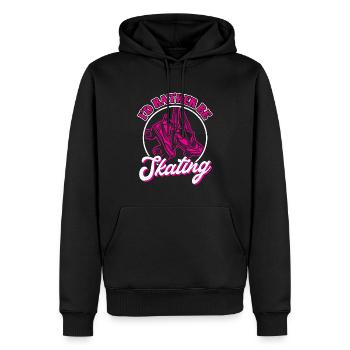 Je préfère patiner - Patin à roulettes - Patineur - Sweat à capuche Premium bio Homme - noir - Devant - Nico (187cm)