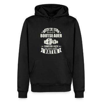 Bootsbauer Vater Papa Vatertag Schiffsbauer - Männer Premium Bio Hoodie - Schwarz - Vorne - Nico (187cm)