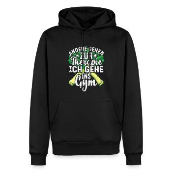 Lauch Kostüm Bodybuilding Satire Gym Jga - Männer Premium Bio Hoodie - Schwarz - Vorne - Nico (187cm)