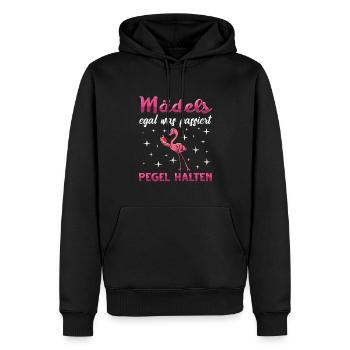 Flamingo Junggesellenabschied Frauen jga Saufen - Männer Premium Bio Hoodie - Schwarz - Vorne - Nico (187cm)