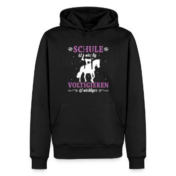 Voltigieren Volti Voltigier Pferde Pferdemädchen - Männer Premium Bio Hoodie - Schwarz - Vorne - Nico (187cm)