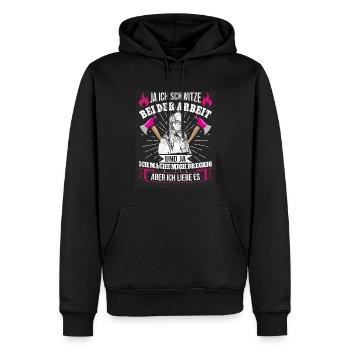Feuerwehrfrau Feuerwehr Feuerwehrmann Mama - Männer Premium Bio Hoodie - Schwarz - Vorne - Nico (187cm)