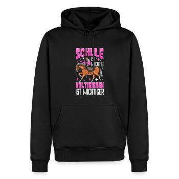 Voltigieren - Männer Premium Bio Hoodie - Schwarz - Vorne - Nico (187cm)