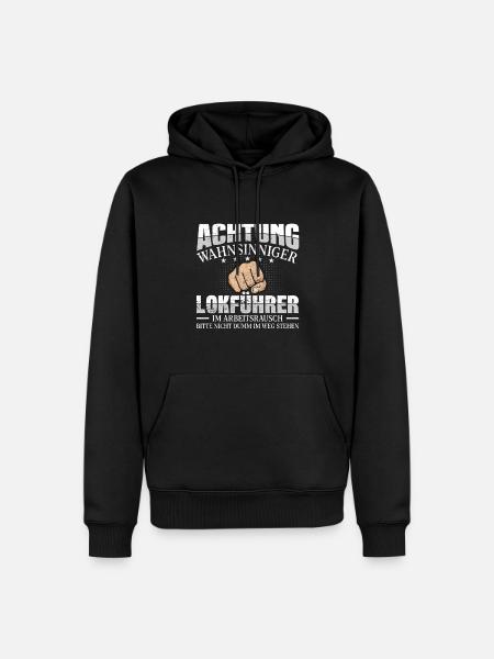 Lokführer - Männer Premium Bio Hoodie - Schwarz