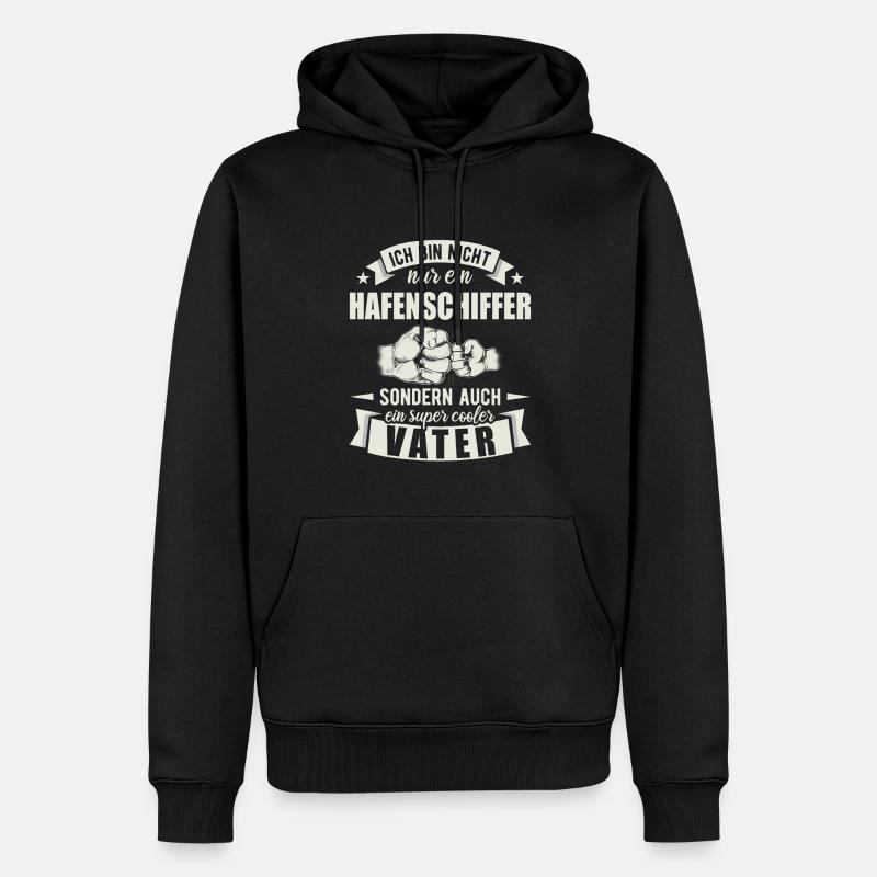 Hafenschiffer - Männer Premium Bio Hoodie - Schwarz
