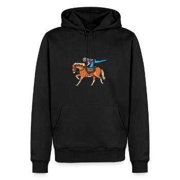 Voltigieren - Männer Premium Bio Hoodie - Schwarz - Vorne - Nico (187cm)