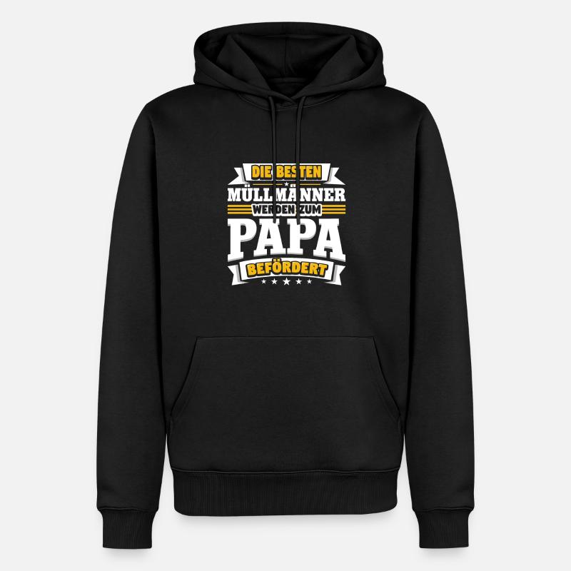 Müllmann - Männer Premium Bio Hoodie - Schwarz