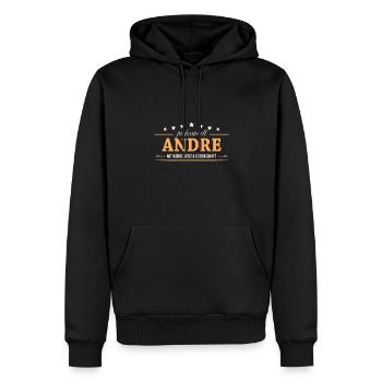 Professionell Andre Name Vorname - Männer Premium Bio Hoodie - Schwarz - Vorne - Nico (187cm)
