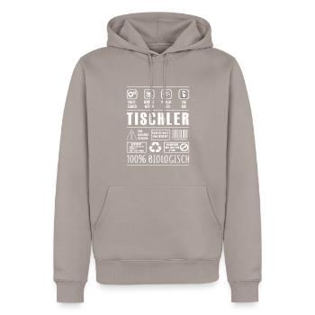 Tischler Beruf Spruch lustig Zimmerer - Männer Premium Bio Hoodie - Taupe - Vorne - Nico (187cm)