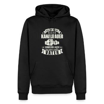 Kanalbauer Vater Papa Vatertag Tiefbauer - Männer Premium Bio Hoodie - Schwarz - Vorne - Nico (187cm)