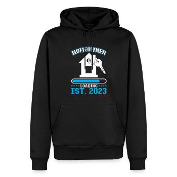 Hauseigentümer - Neuer Hauseigentümer 2023 - Männer Premium Bio Hoodie - Schwarz - Vorne - Nico (187cm)