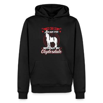 Je ne vais nulle part sans mon Clydesdale - Sweat à capuche Premium bio Homme - noir - Devant - Nico (187cm)