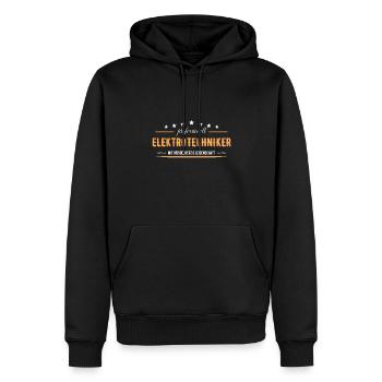 Elektrotechniker - Männer Premium Bio Hoodie - Schwarz - Vorne - Nico (187cm)