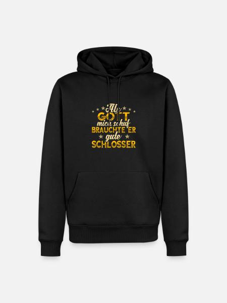 Schlosser - Männer Premium Bio Hoodie - Schwarz