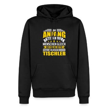 Tischler - Männer Premium Bio Hoodie - Schwarz - Vorne - Nico (187cm)