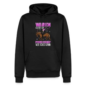 Voltigieren - Männer Premium Bio Hoodie - Schwarz - Vorne - Nico (187cm)